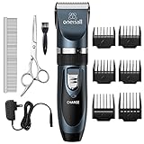 oneisall Dog Shaver Clippers Low Noise Rechargeable Cordless Electric Quiet Hair Clippers Set for Dogs Cats Pets