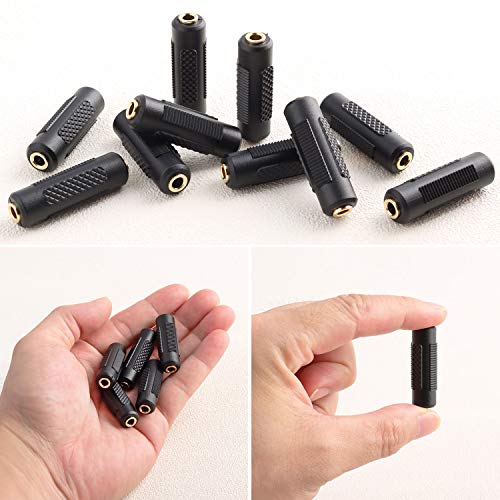 Adaptador jack estéreo 3.5mm hembra a hembra, pack 10 miniatura 6