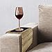 Sofa Arm Tray Table with Non-Slip Surface for Coffee, Wine, Beer, Snacks and Remote Control | Natural Finish Couch Arm Chair Table Works As Coaster And Is Foldable and Portable