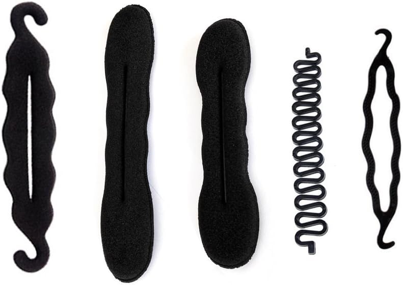 Homeoculture Hair Accessories, Combo Of 5, Black , Juda Makers, French Braid tool