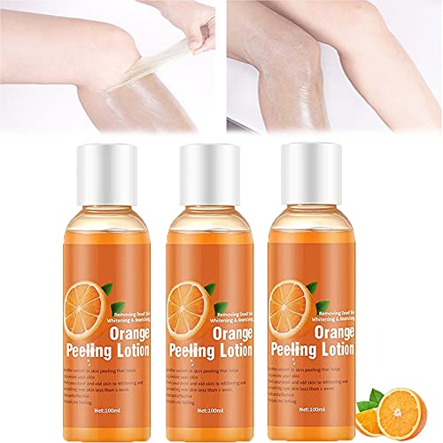Korean Orange Peeling Lotion, Instant Whitening Peeling Gel Skin Body Cream, Immediate Whitening Peel Peeling Gel, Organic Skin Care Whitening Peel Off Lotion (3PCS)
