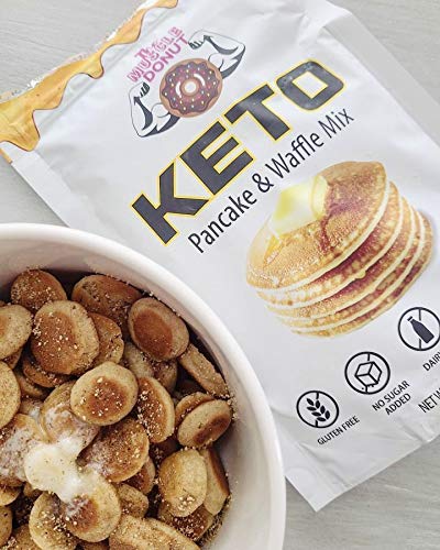 Keto Pancake & Waffle Mix | Just Add Water, Fluffy, Gluten Free, Grain Free, Dairy Free, Low Carb Pancakes | 3G Net Carbs Per Serving | Sugar Free, No Sugar Added | Baking Mix, Makes Cupcakes, Bread, Mugcakes, English Muffin | Easy To Make #TOP5