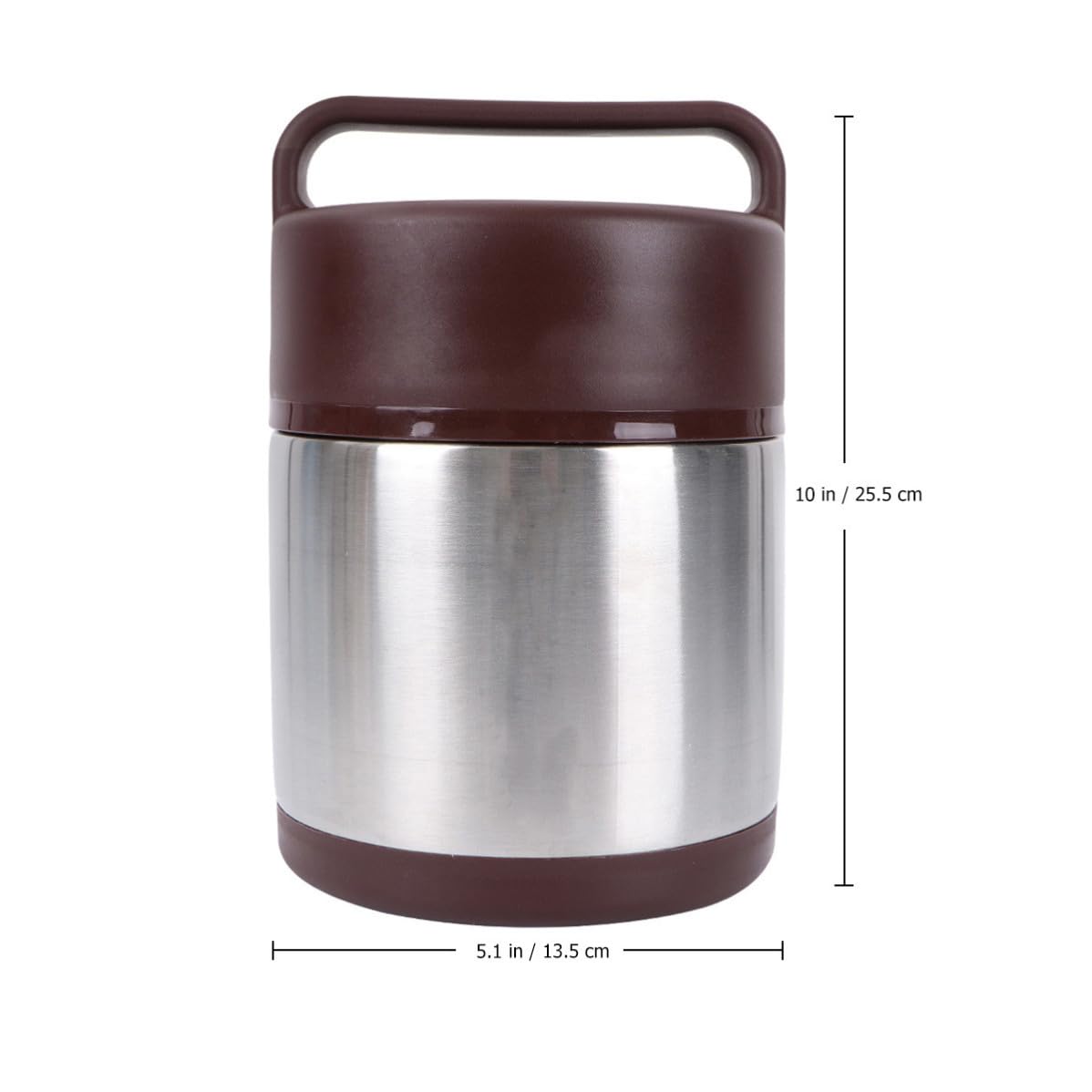 KICHOUSE Fiambrera Térmica de Acero Inoxidable Doble Capa y Capacidad de 2l, Diseño Tapa de Cierre Rápido para Oficina y Viajes