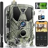 Fototrappola 4G 4K 36MP con Batteria al litio da 5000mAh, Infrarossi Invisibili sim Telefonica Invio...