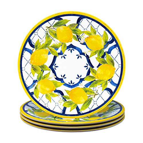 Le Cadeaux Melamine 11 inch Dinner Plate Set of 4, Palermo