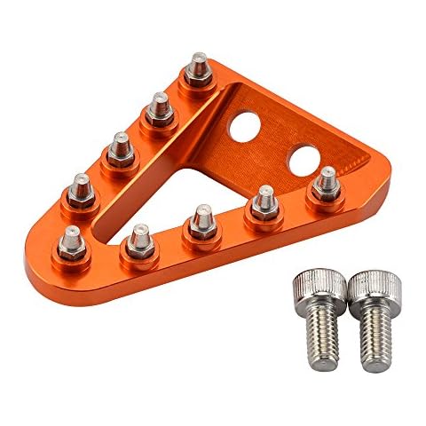 NICECNC Placa de Punta del Pedal del Freno Trasero Compatible con KTM 125-450 XC/XCF/SX/SXF 2016 125-150-250-300-350-450-500 XC/XCF/XCW/SX/SXF/EXC/EXCF/TPi/6D 2017-2022,Ver Ajuste Cover