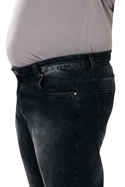 Image of Pluss Tribe - Plus Size Jeans for Men - Denim Jeans - Ideal for Casual, Office Available Sizes : 40 to 52