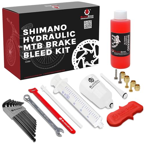BleedZone Shimano Brake Bleed Kit with 120ml Mineral Oil, 2-...