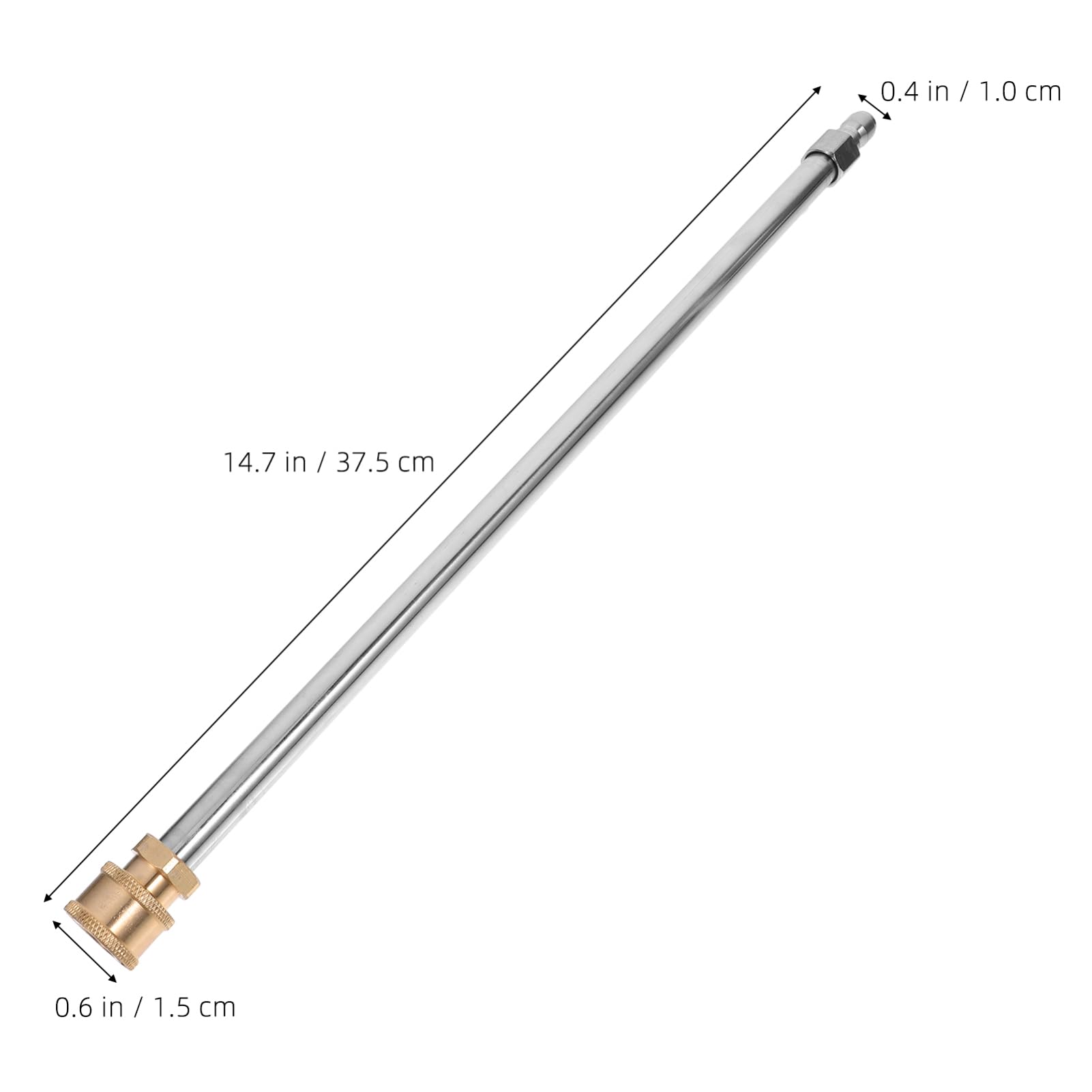 SUPVOX Power Washer Wand Extension High Pressure Long Rod Nozzle 1/4 Male Female Thread Pressure Washer Parts