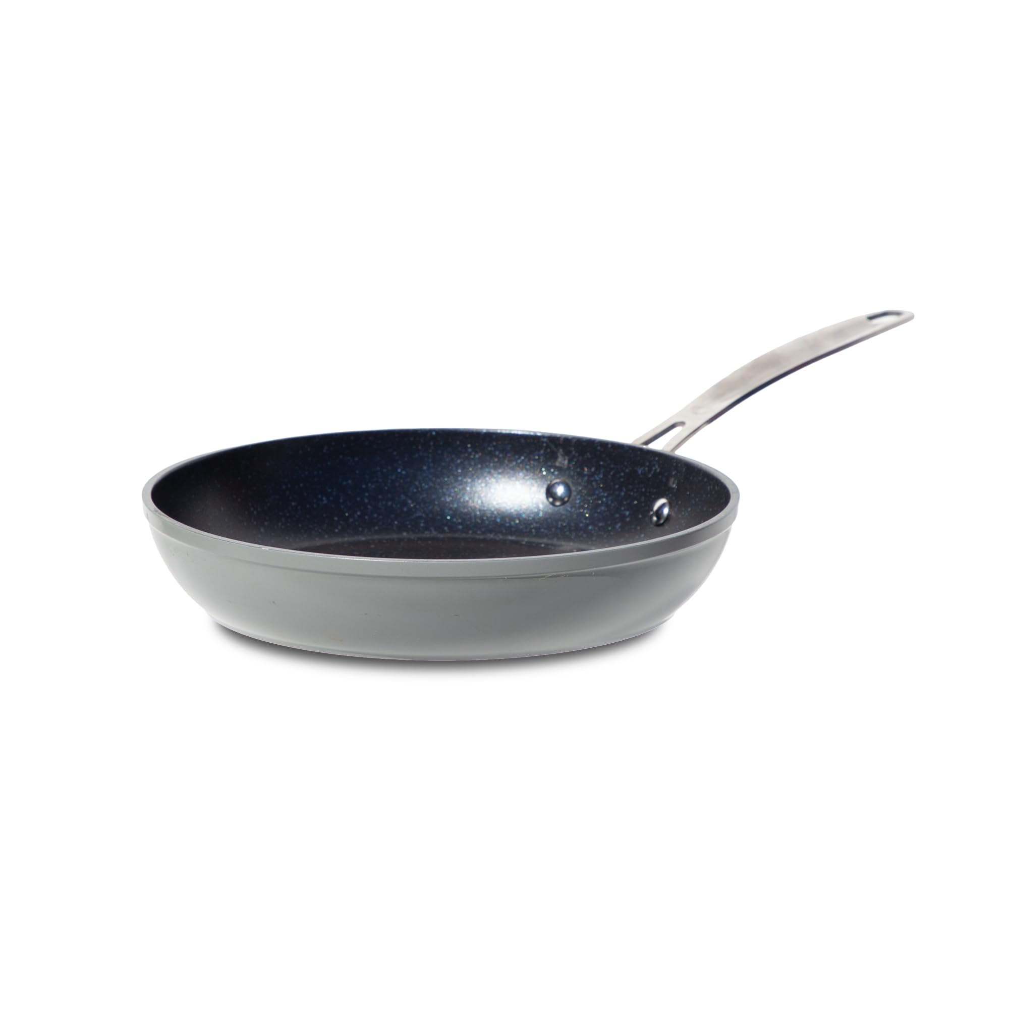 Nuwave Healthy Duralon Blue Ceramic Nonstick 24cm Fry Pan in Cool Grey, Diamond Infused Scratch-Resistant, PFAS Free, Dishwasher & Oven Safe, Induction Ready & Evenly Heats, Stay-Cool Handle