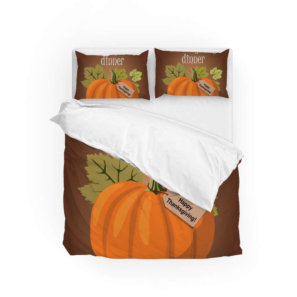 Housse de couette anti-décoloration Thanksgiving et taies d'oreiller