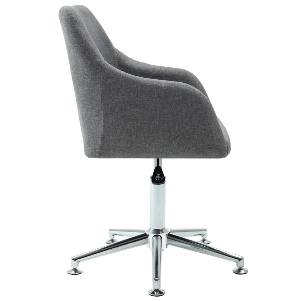 Silla de oficina giratoria de tela gris claro con respaldo y reposabrazos ajustables en altura, asiento ergonómico para oficina en casa, trabajo, juegos y salón