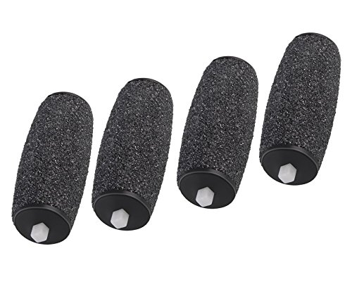 Pedi Roller Extra Grob für Scholl Velvet Smooth -Diamond Ersatz Rollen Köpfe -Hard Hautentferner Pediküre Nachfüllungen - (4Pack)