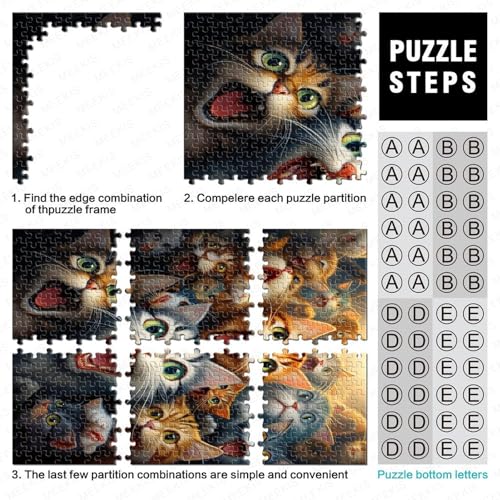 Puzzle de gatos de 1000 piezas, una obra de arte interactiva con acabados de calidad 5