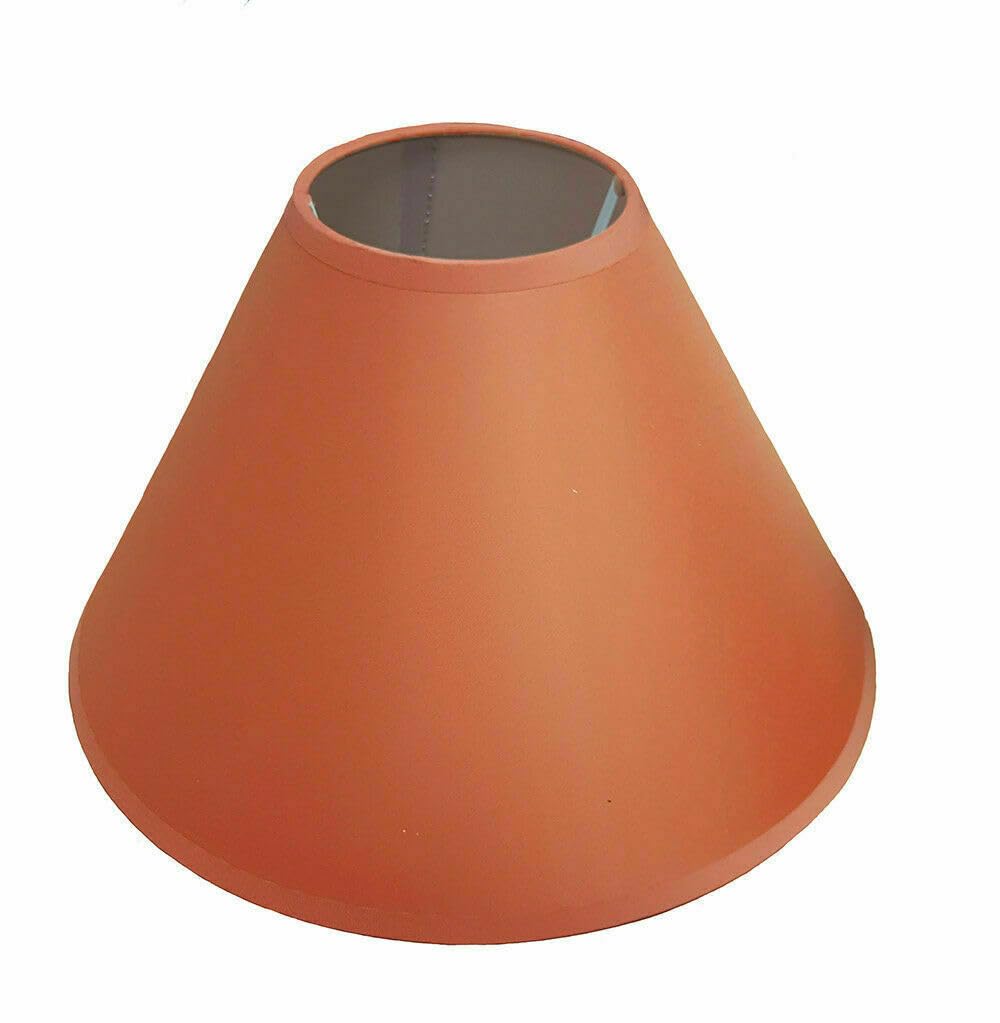 Sales Today Interiror Terracotta 9" (23Cm) Cotton Textured Fabric Coolie Light Shade Table Ceiling Lamp Shades (Terracotta)