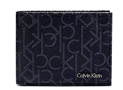 Calvin Klein Men's CK Logo Leather Bifold Wallet