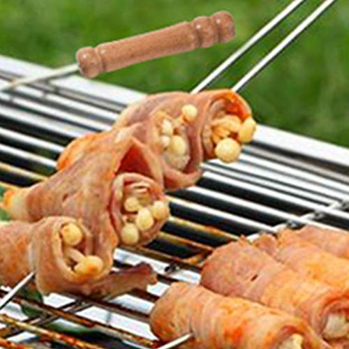 Espetos de churrasco Doitool para espetos de espetos de chapa em aço inoxidável para grelhar 24 peça