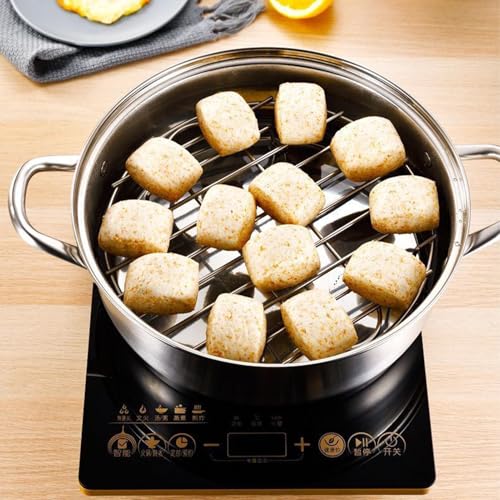 Grille de cuisson ronde en acier inoxydable durable pour barbecue et cuisson vapeur 20cm