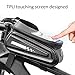 Top Tube Bike Bag, PVC Black Hard Shell Bike Frame Bag, Waterproof Performance Touching Screen Bike Pouch, Mobile Phone Bicycle Cycling Packet Equipment