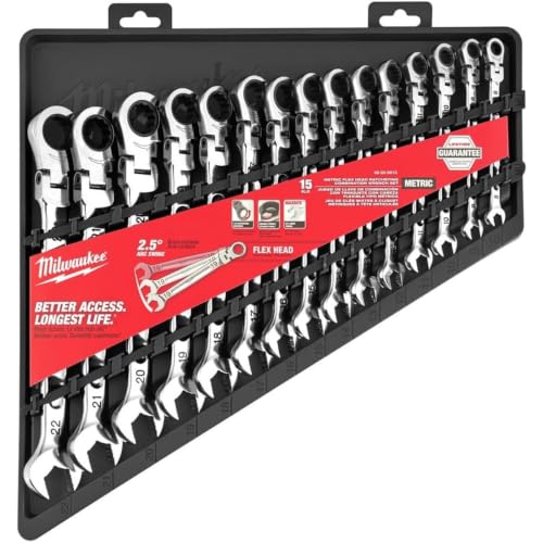 Milwaukee 15 Piece Metric Flex Head Wrench Set