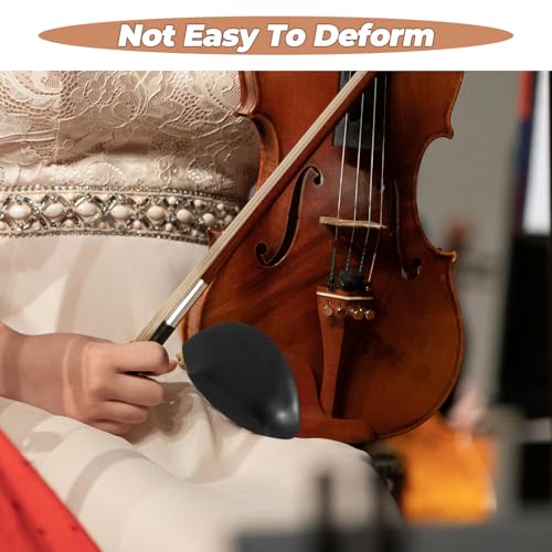 SAFIGLE Replacement Ebony Violin Chin Rest round Shape Professional Chinrest Support Violin Accessory for Orchestral String Instruments