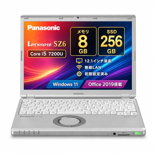 �y�����ςݕi�zPanasonic Let's note CF-SZ6 ���b�c�m�[�g �m�[�g�p�\�R�� 12.1�^ WUXGA Windows 11 Office 2019���� Core i5-7200U ������8GB SSD256GB ����LAN �����ݒ��