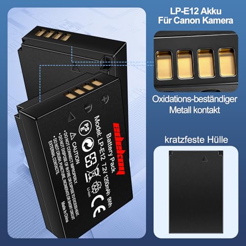 Batería LP-E12 compatible con Canon M50 de 1250 mAh repuesto de cámaras fotográficas 4