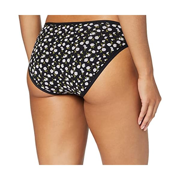 Amazon Essentials Women's Cotton High Leg Brief Underwear (Available in Plus Size), Pack of 6, Multicolor/Floral, Small