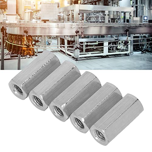 5PCS Porcas de Acoplamento Hexagonal 304 Aço Inoxidável M10 Rosca Grossa Porca de Conexão Hexagonal