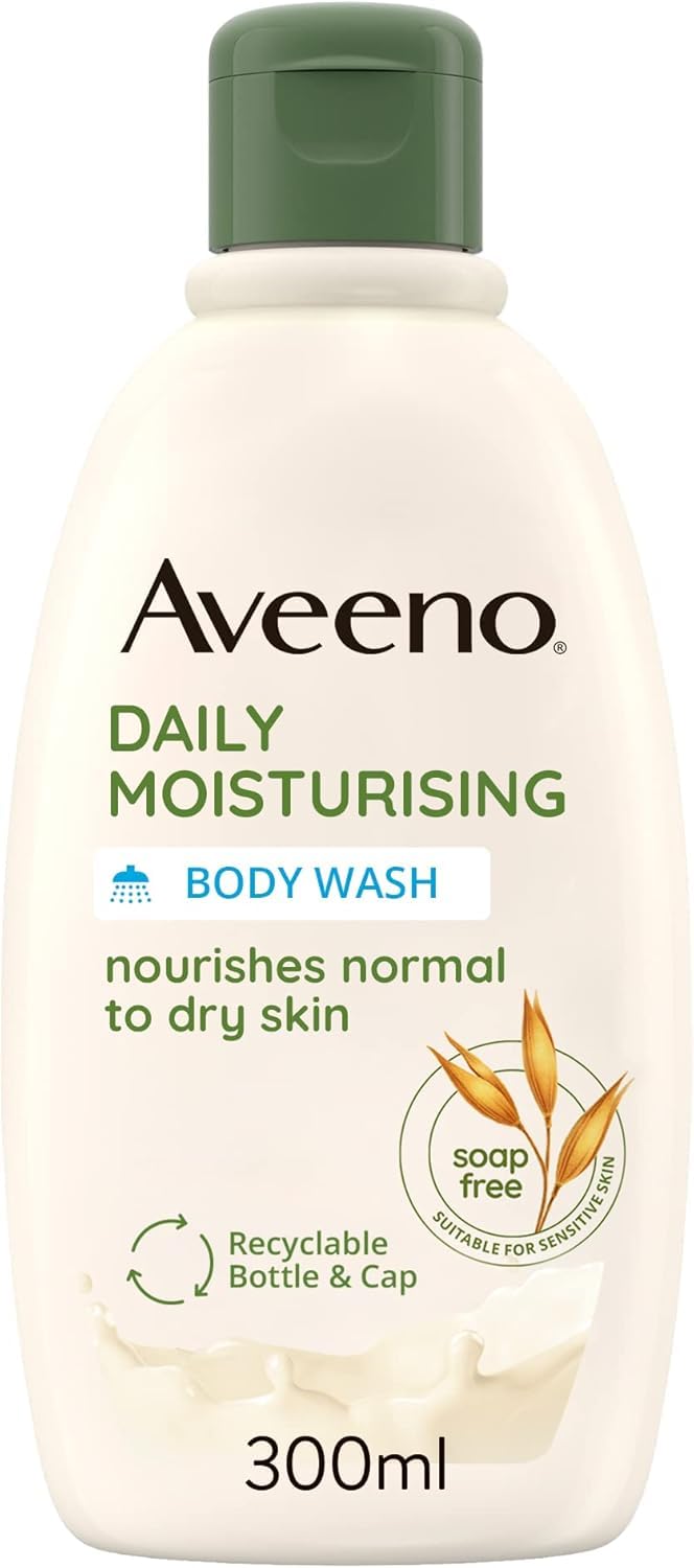 Aveeno Daily Moisturising Body Wash for Dry, Sensitive Skin (1 x 300ml)