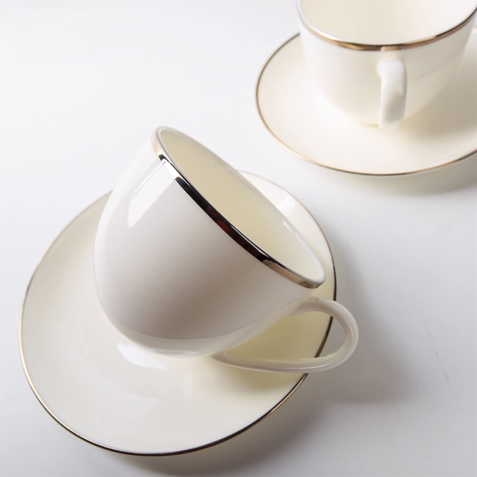 Kubek do kawy zestaw kubków do kawy z porcelany kostnej Nordic wysokiej klasy kubek ceramiczny ceramiczna filiżanka do kawy i spodek angielska czarna herbata filiżanka filiżanka do herbaty