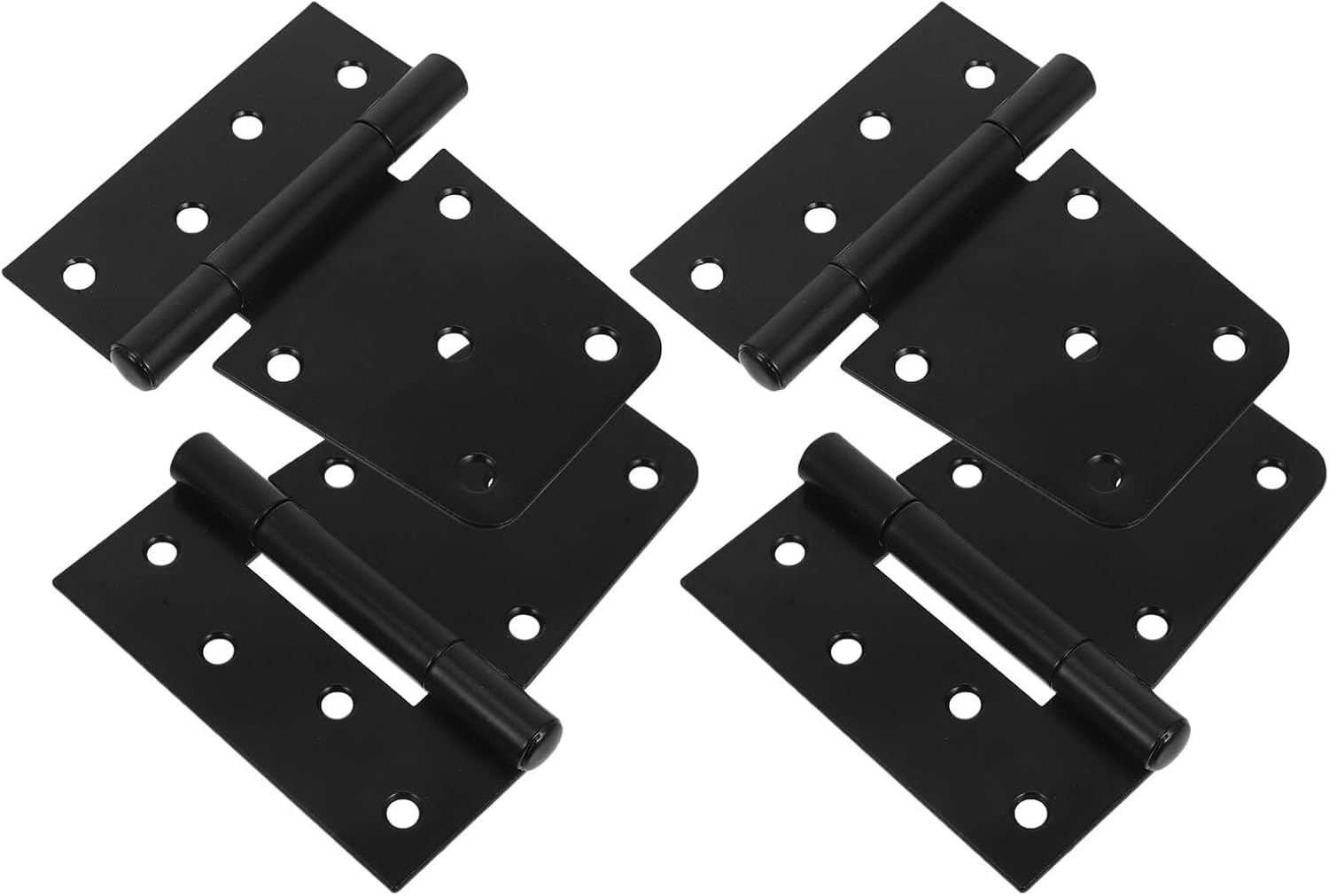 Heavy Duty Barn Door Hinges 3.5 Inch Black Metal Strap Gate Hinges for Outdoor Fence Gates