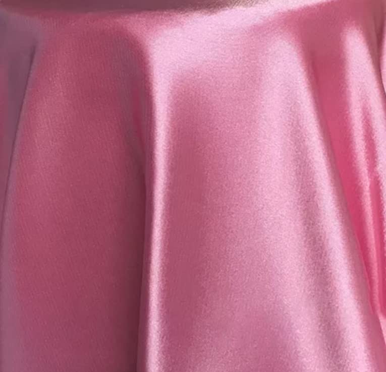 Yo Comfort Unstitched Japan Silky Satin Fabric | for Dress Garments Silky Satin Dress/Pillow Cover/scrunches Fabric Plain Material Silk and Shine Fabric Material. (1M, Taffy Pink)-image-6