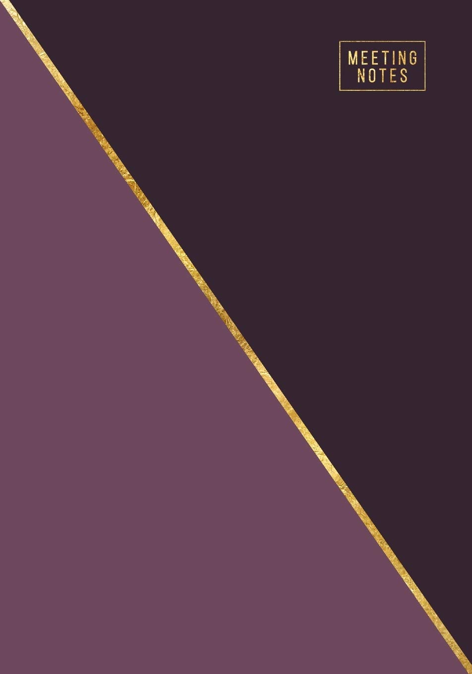 Meeting Notes: Weekly and Monthly Business Agenda Organizer with Action Items - To Do Lists - Notes - Abstract Purple & Gold