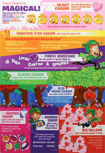 Image of Lucky Charms Gluten Free Cereal with Marshmallows, Kids Breakfast Cereal, Made with Whole Grain, Giant Size, 26.1 oz (Pack of 10)
