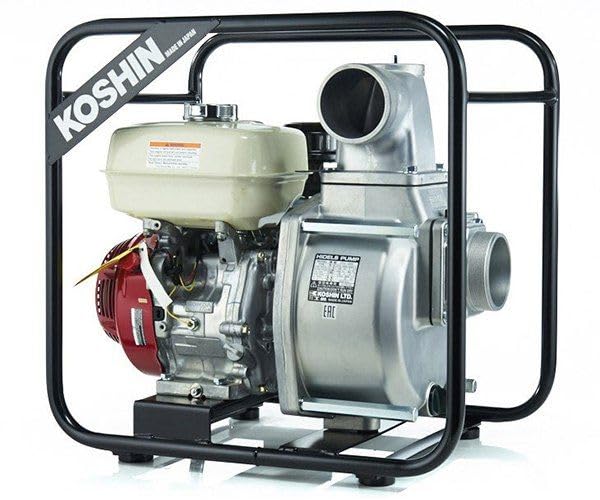 Koshin Pompa Semi Trash STV-100X. Motore a benzina 4″ (100 mm) Made in Japan. 1500l/min