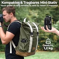 Rollei Compact Traveler Mini M1 Ministativ 49cm aus Aluminium Schwarz – Ansicht 8