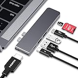 USB C HUB MacBook Pro Adapter - 7 in 2 MacBook Adapter with-Thunderbolt 3 100W PD Port,4K HDMI,2...