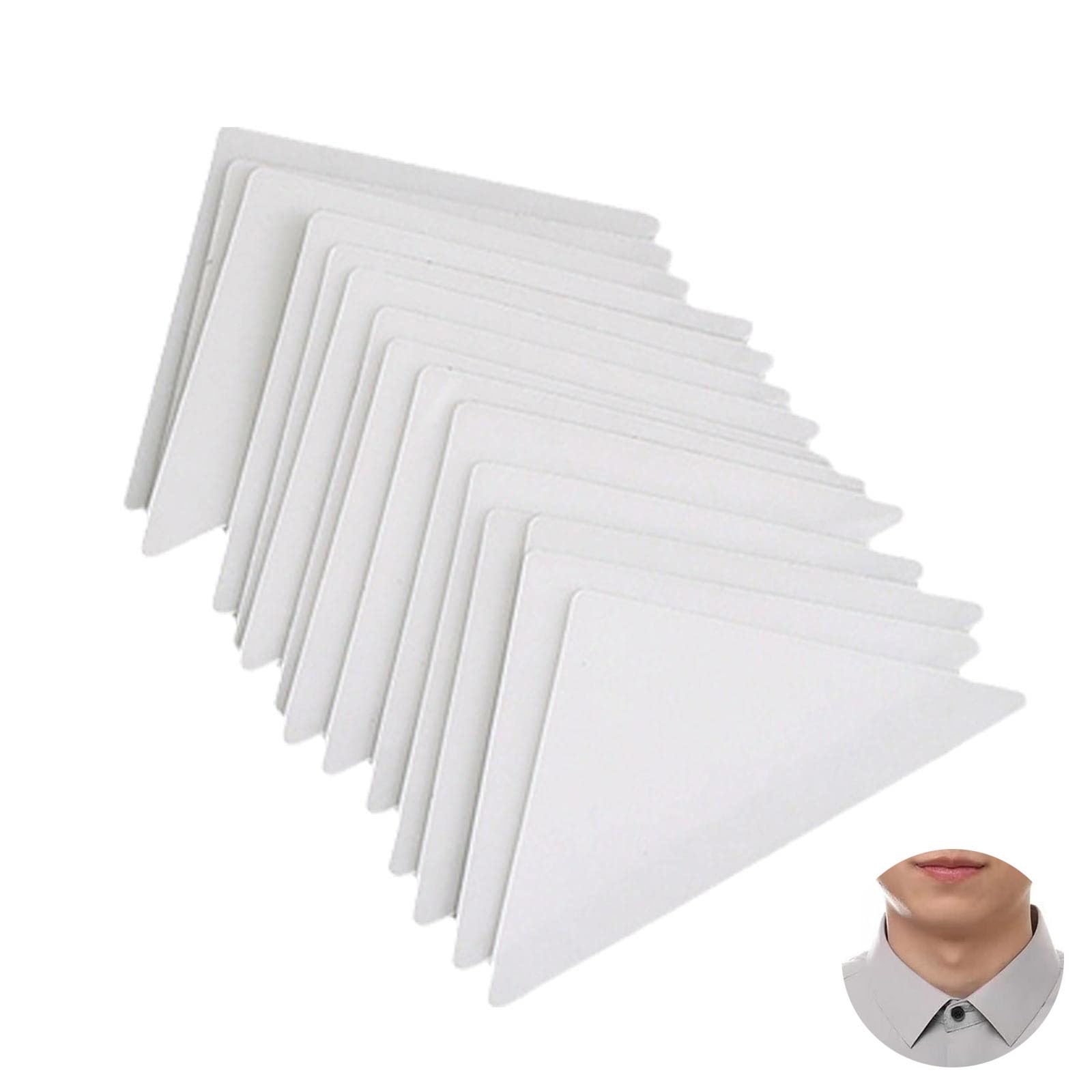 Lot De 80 Supports De Col De Chemise Autocollants - PVC Souple, Taille Universelle - Pour Hommes Et Femmes - 3