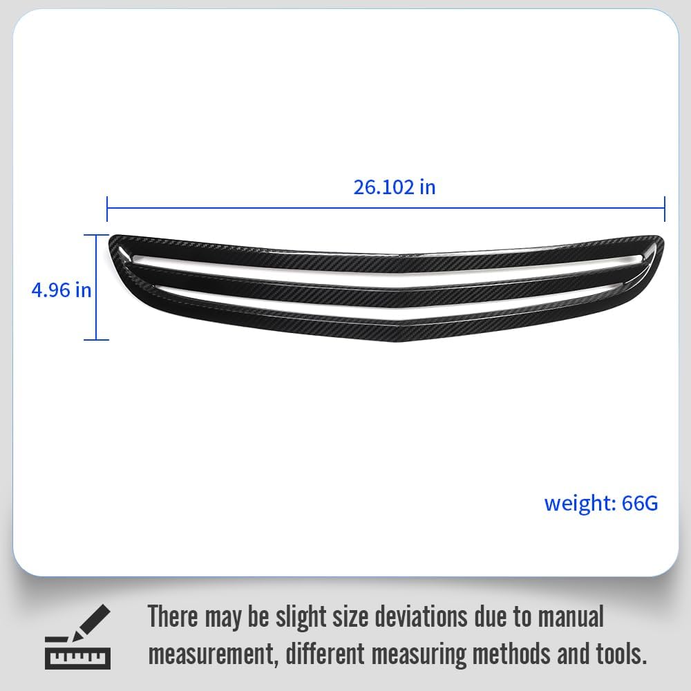 Dry Carbon Fiber Front Hood Vent Louver Cover for Integra Type S DE5 2024+,Front Hood Air Flow Intake Vent Trim Engine Scoop (Glossy Carbon)