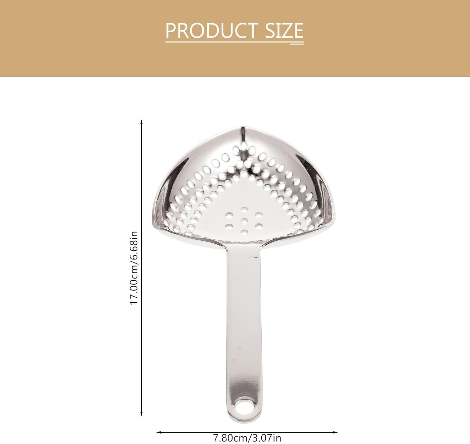 Stainless Steel Cocktail Strainer Spoon for Smooth Pours Triangle