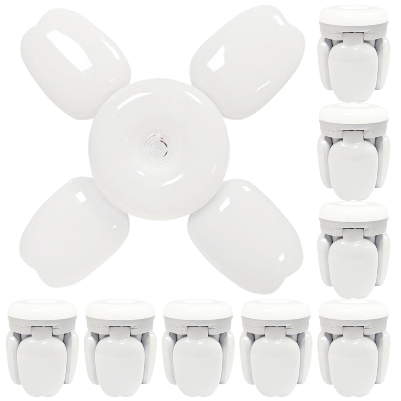 TTiiLoe 40W Garage Light with 4+1 Deformable Panels, 6000K Ultra Bright LED Ceiling Light Fixture, E26/E27 Screw-in Shop Lighting for Basement Attic Workshop Barn Warehouse, 9 Pack