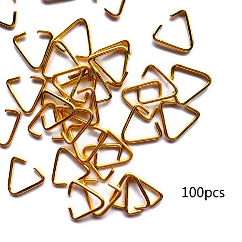 100 Anelli Aperti Triangolari 15x16mm In Metallo - Ciondoli E Connettori Per Gioielli Fai Da Te