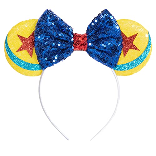 CHuangQi Mouse Ears Headbands with Shiny Bow,...