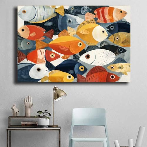 Toile murale océan de qualité premium avec cadre 60x90cm CUDAOO