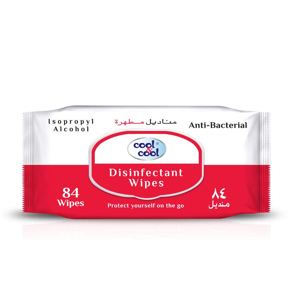 Cool & Cool Disinfectant Wipes, 84 Sheets
