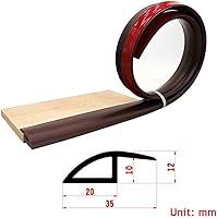 Vista 6 de KADEUX Reductor de umbral de PVC de alfombra a piso, tira de transición de piso de diferencia de altura de 0.315-0.394 in, tira de umbral Blanco