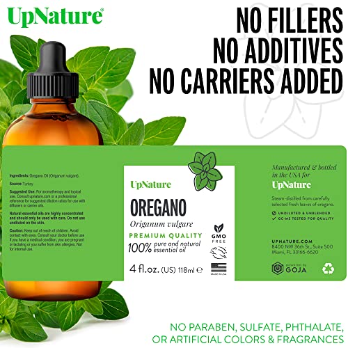 image for UpNature Oregano Essential Oil - 100% Natural & Pure,Undiluted, Premiu