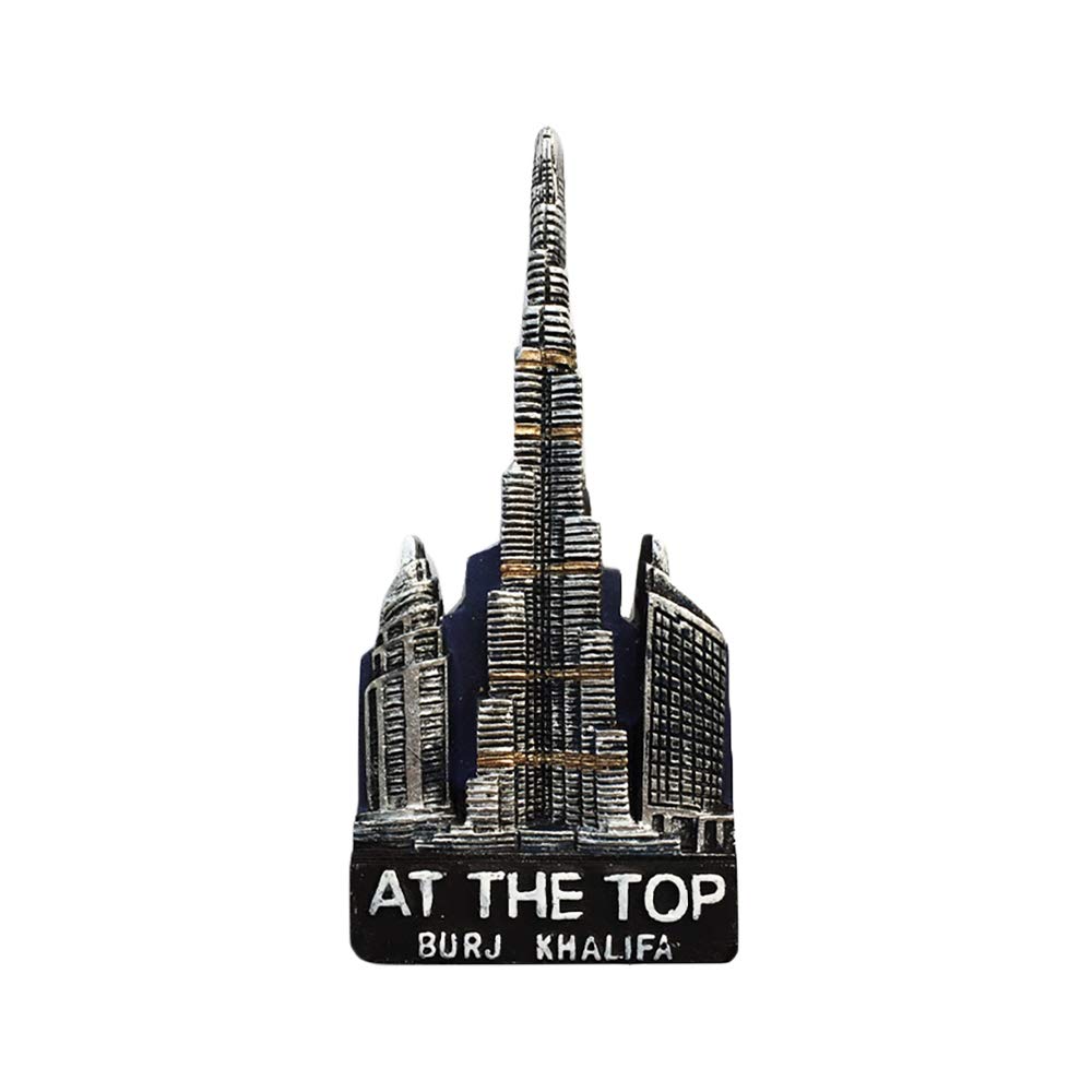 Magnete Frigorifero 3D Dubai Burj Khalifa - Souvenir Da Viaggio In Resina - Decorazione Casa E Cucina Dalla Cina
