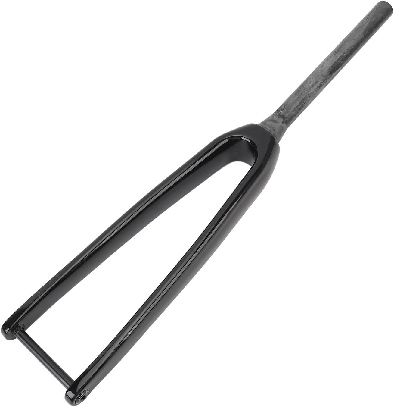 Cycling Front Fork 3K T800 Carbon Fiber, Road Fork with Flat Disc Brake, Lightweight 100x12mm Thru Axle 1-1/8 Inch Diameter 45mm Offset for Enhanced Cycling Performance